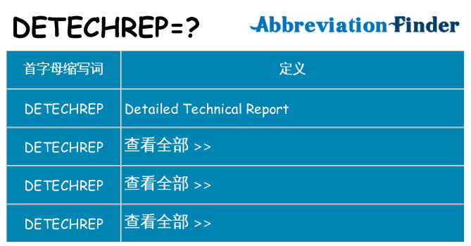 detechrep 代表什么