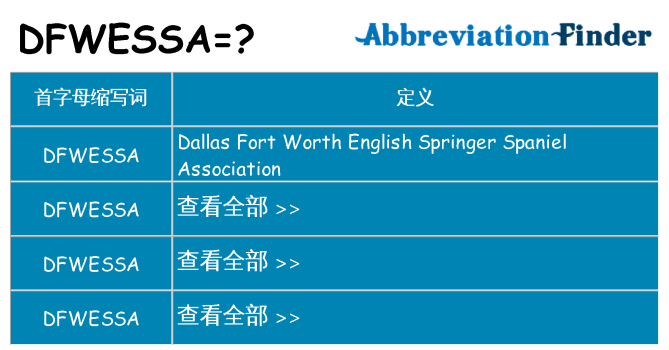 dfwessa 代表什么
