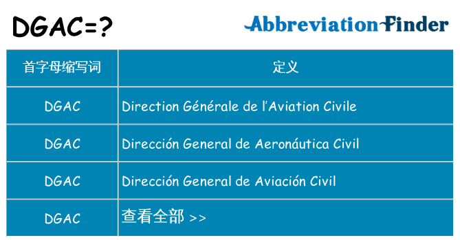 dgac 代表什么