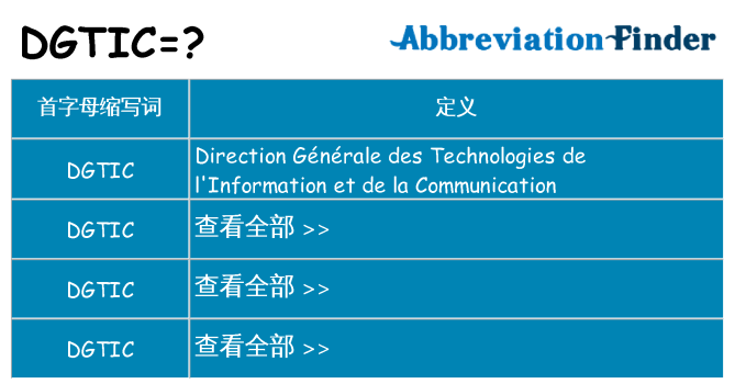 dgtic 代表什么