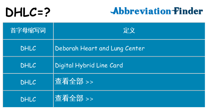 dhlc 代表什么