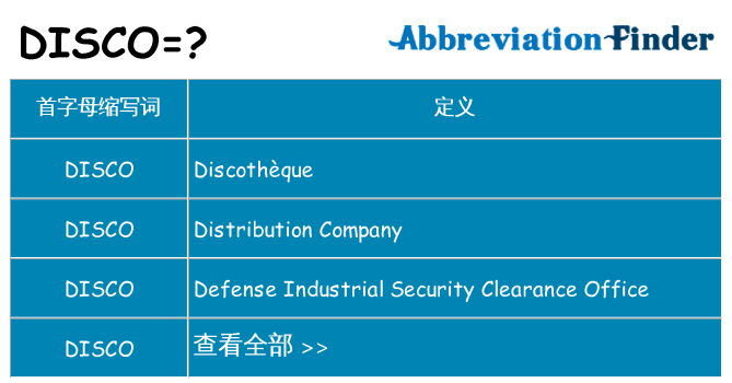 disco 代表什么