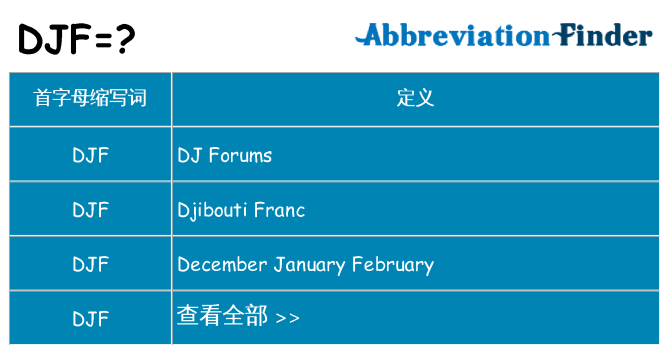 djf 代表什么