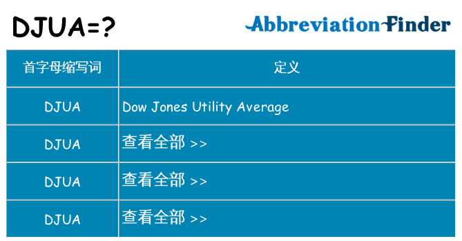 djua 代表什么