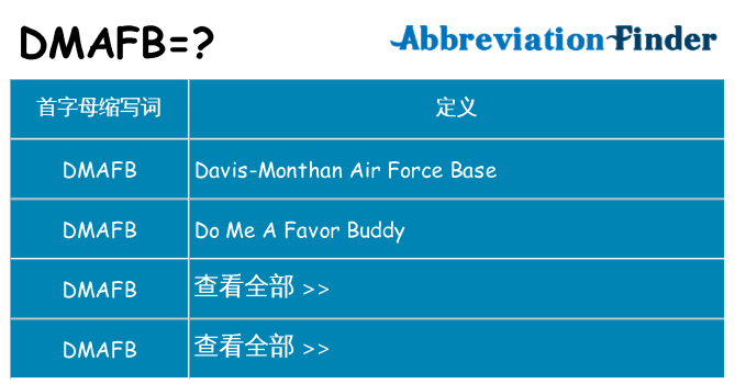 dmafb 代表什么
