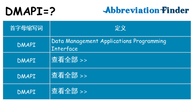 dmapi 代表什么