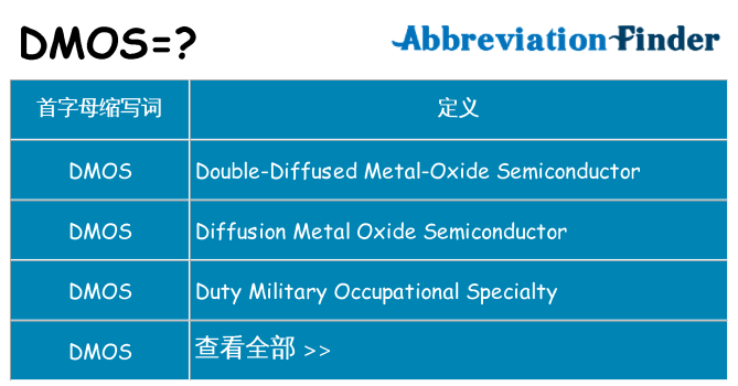 dmos 代表什么