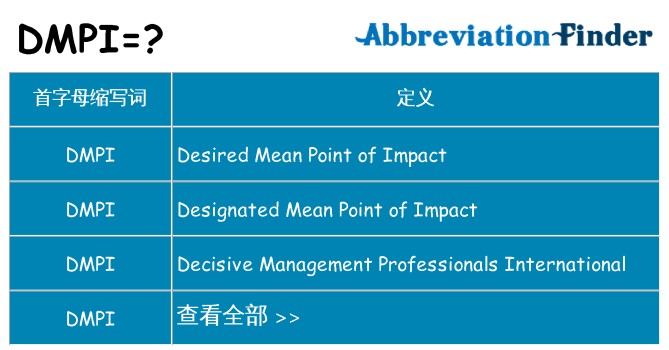 dmpi 代表什么