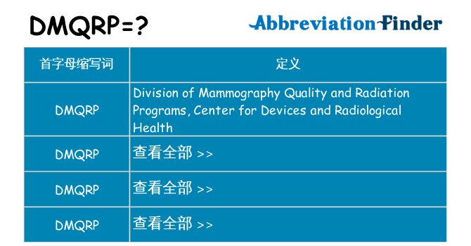 dmqrp 代表什么