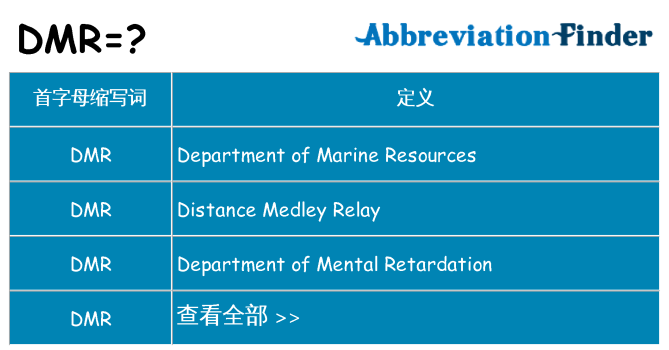 dmr 代表什么