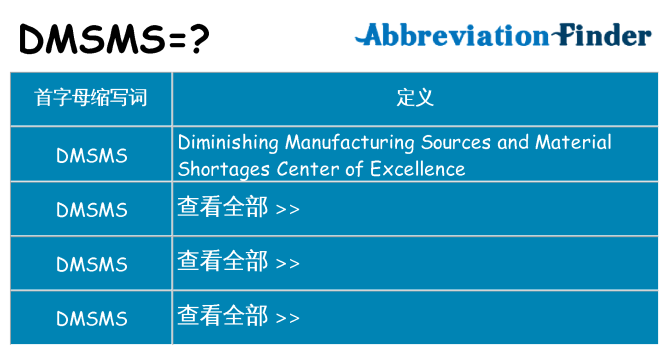 dmsms 代表什么