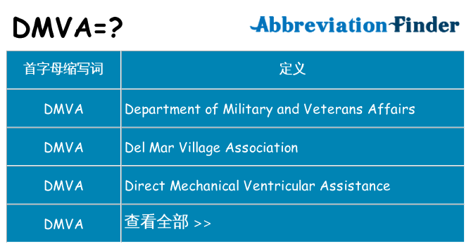 dmva 代表什么