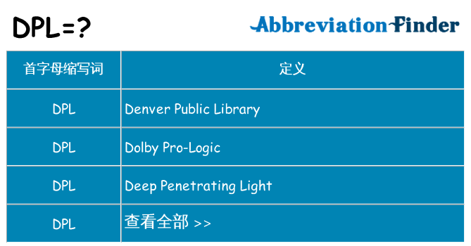 dpl 代表什么