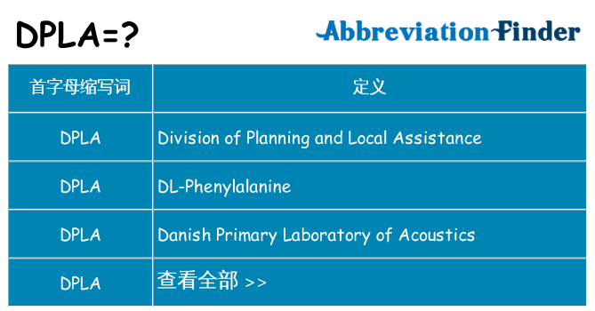 dpla 代表什么