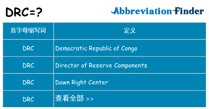 drc 代表什么