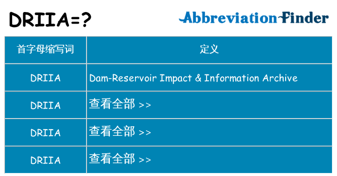 driia 代表什么