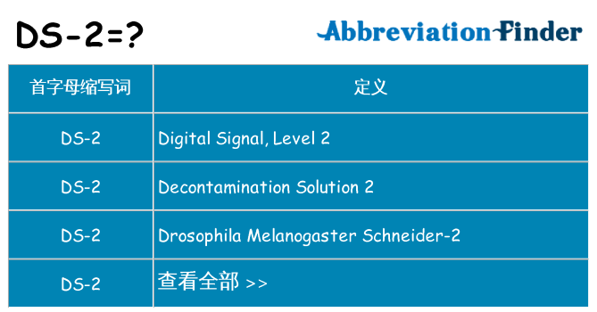 ds-2 代表什么
