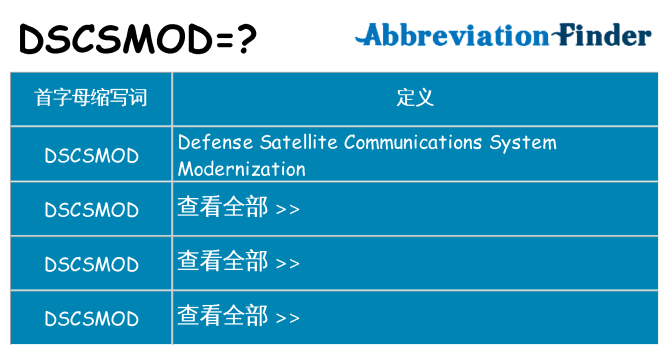 dscsmod 代表什么