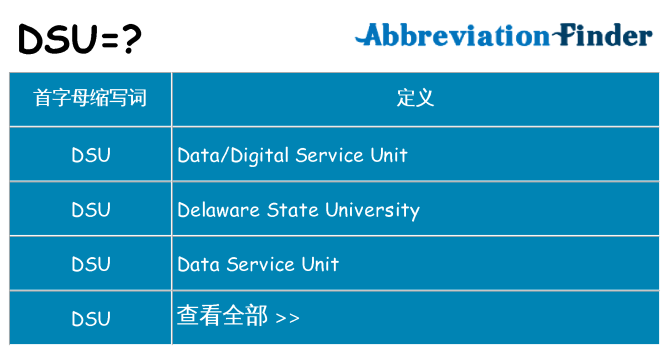 dsu 代表什么