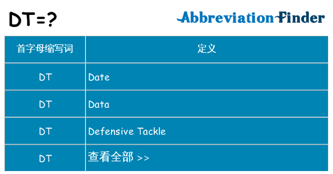 dt 代表什么