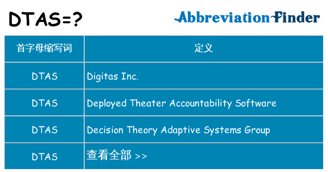 dtas 代表什么