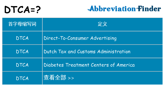 dtca 代表什么