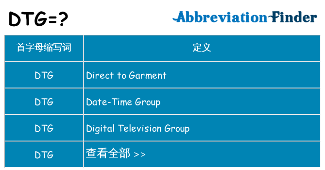 dtg 代表什么