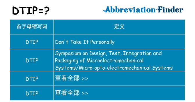 dtip 代表什么