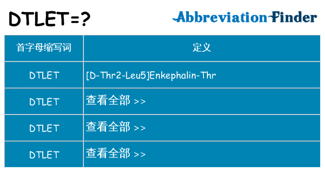 dtlet 代表什么