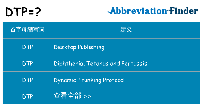 dtp 代表什么