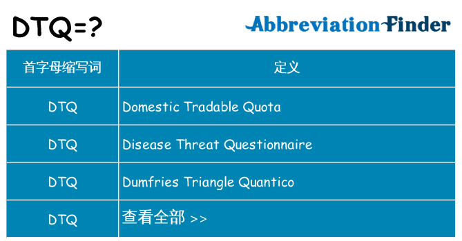 dtq 代表什么