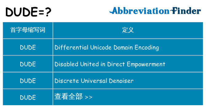 dude 代表什么