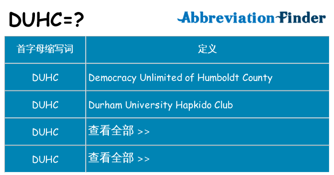 duhc 代表什么
