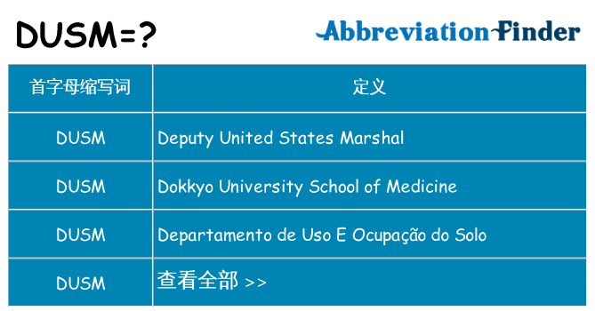 dusm 代表什么