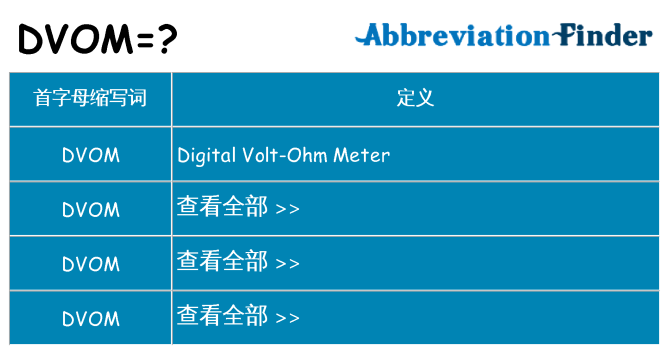dvom 代表什么