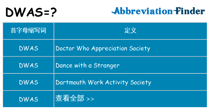 dwas 代表什么