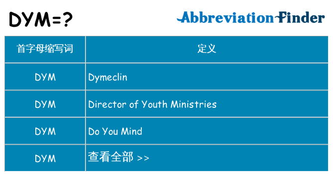 dym 代表什么
