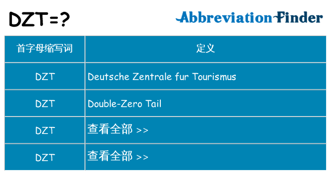 dzt 代表什么