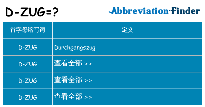d-zug 代表什么