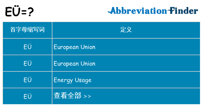 eu 代表什么