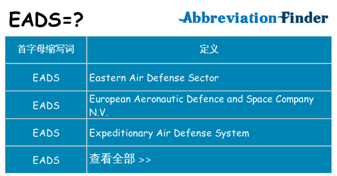 eads 代表什么