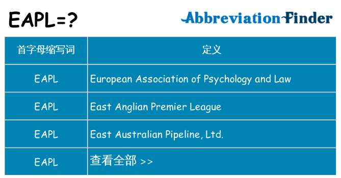 eapl 代表什么