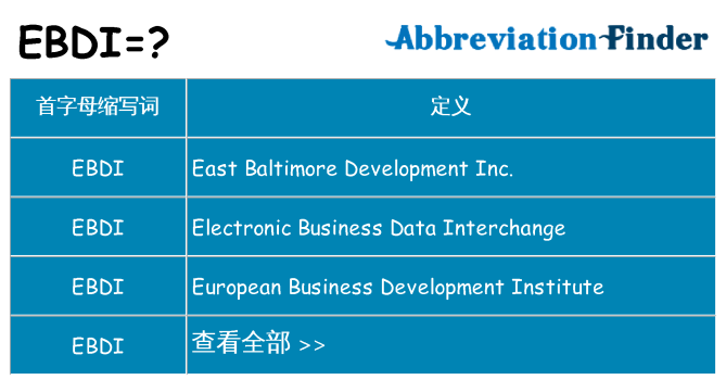 ebdi 代表什么
