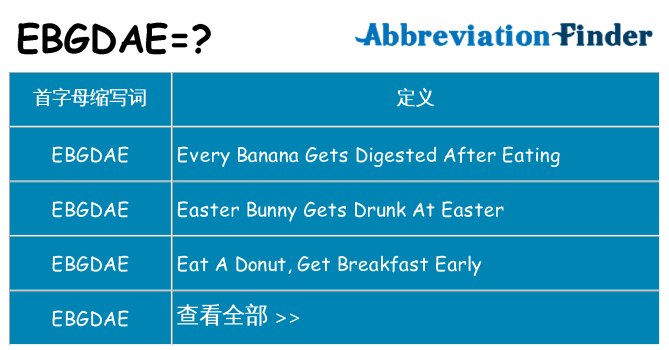 ebgdae 代表什么