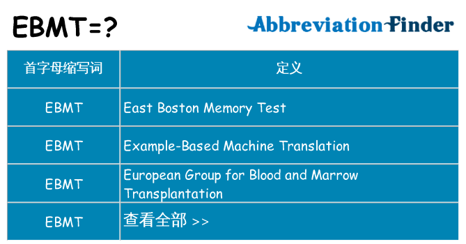 ebmt 代表什么
