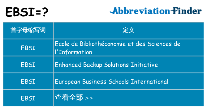 ebsi 代表什么