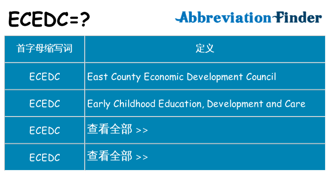 ecedc 代表什么