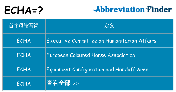 echa 代表什么