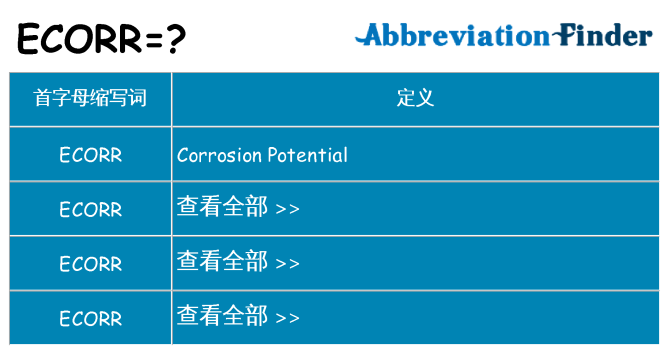 ecorr 代表什么