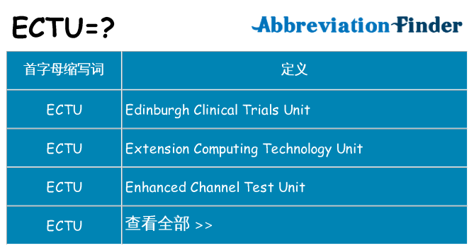 ectu 代表什么